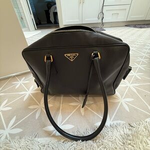 Prada Black Leather Shoulder Bag